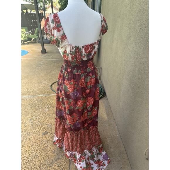 Wild Honey California Vintage Prairie Style Floral Maxi Dress Size 9 - Picture 2 of 6